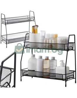 Етажерка 2 етажа кухня/баня черна loft